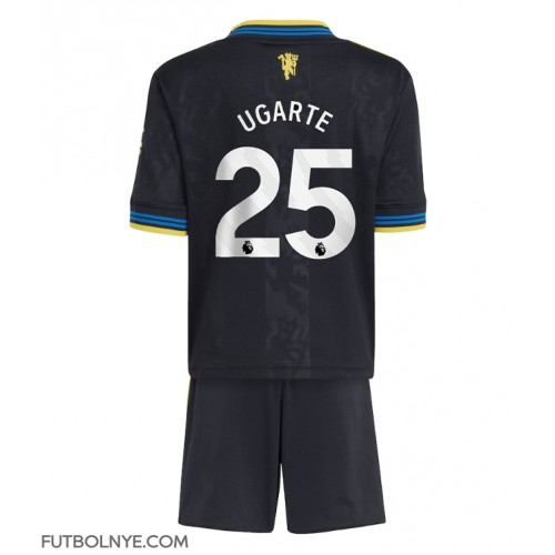 Camiseta Manchester United Manuel Ugarte #25 Tercera Equipación para niños 2025-26 manga corta (+ pantalones cortos)
